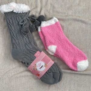 NWT thermal slipper socks, 2 pair